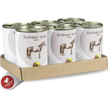 Krmivo pro psa Bohemia koňské maso ve vlastní šťávě SET 6x 400 g