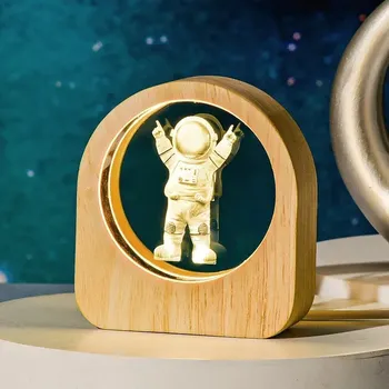 Dekorativní svítidlo Křišťálová led koule hvězdná obloha | světelná dekorace - astronauti