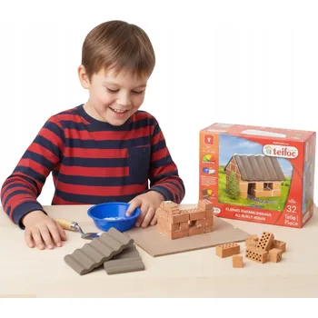 ostatní stavebnice Stavebnice Cihliček Stavebnice pro děti Teifoc Rodinný Dům 32 dílků