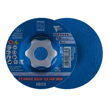 Brusný kotouč Kotouč brusný fíbrový PFERD |CC-GRIND SOLID 125 SGP INOX | @125 mm - ocel,nerez