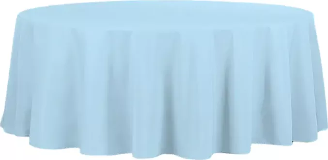 Technické parametry: Barva: světle modrá Materiál: 100 % polyester Gramáž: 180 g/m² Vzor: hladký Rozměr: Ø 320 cm Vodoodpudivá úprava Lemování po obvodu Důležité informace: Možnost praní v pračce (do 40 °C) Teplota žehlení: max. 120 °C