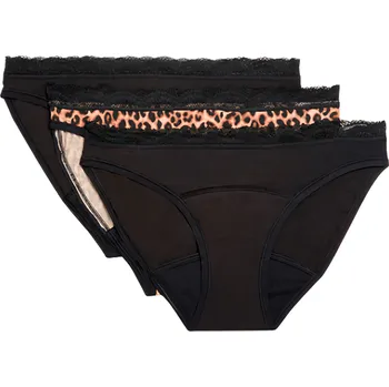 Menstruační kalhotky Marks & Spencer Vysoce savé menstruační kalhotky - bikini, 3 ks, barva černá, velikost 18 3ks