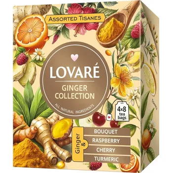 LOVARÉ Ginger collection 57,6g (32 sáčků, kolekce čajů)