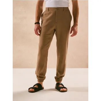 Pánské kalhoty Sinsay - Kalhoty joggers - hnědá - 0849J-92X - 0849J-92X-28