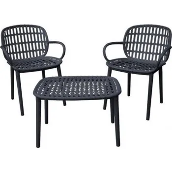 Zahradní sestava Doppler POLIKORO - balkonová plastová sedací souprava - Zboží s drobnou vadou (N520)