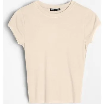 Sinsay - Tričko z viskózy - béžová - 235HB-08X - 235HB-08X-L