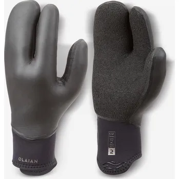 Neoprenové oblečení DECATHLON Rukavice na surf do chladné vody neopren 5 mm L KAŠTANOVÁ|ČERNÁ|ČERVENÁ