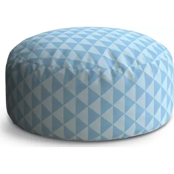 Taburet Sablio Kulatý taburet Circle Modré obrácené pyramidy: 38x48 cm - Sablio