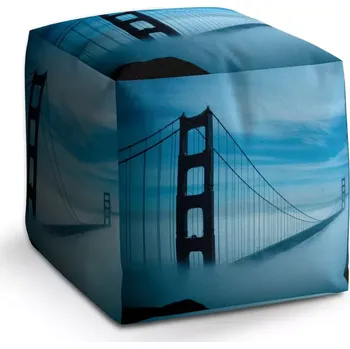 Taburet Sablio Taburet Kostka Golden Gate 3: 40x40x40 cm - Sablio