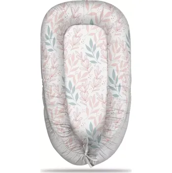 Hnízdečko pro miminko Sablio Hnízdečko pro miminko Růžové a modré lístky