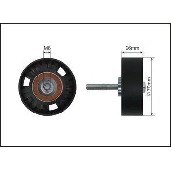 Auto-moto Vratná/vodicí kladka, klínový žebrový řemen Caffaro 264-03 SC