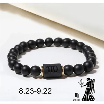 Náramek Korálkový náramek zvěrokruhu z kamenů | šperk - H , BARVA