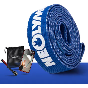 NEOLYMP Dlouhá fitness guma – Úroveň odporu 4, Cvičební pásky s taškou na cvičení MODRÁ