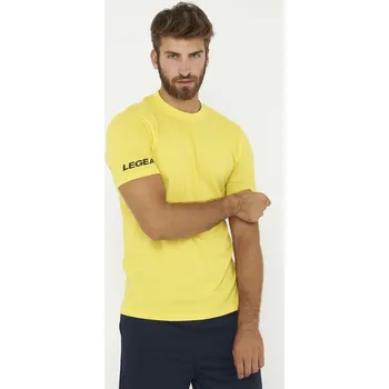 cyklistický dres LEGEA Pánské pohodlné tričko Aria ČERNÁ|ŽLUTÁ