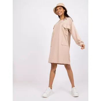Dámské šaty Dámské šaty Dress-EM-SK-717.33X-béžová jedna velikost