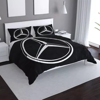 Povlečení Saténové povlečení Logo 2 Černá - Sablio - 140x200 / 90x70