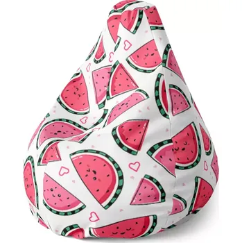 Sedací pytel Sedací vak Pear Vodní meloun - Sablio - 70 x 95 x 15 cm