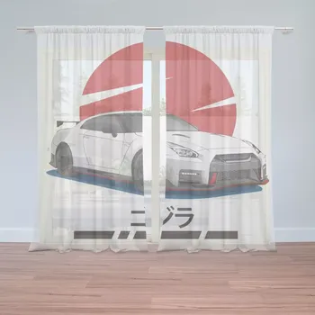 Záclona Sablio Záclony Nissan GTR 35 Japonské slunce: 2ks 150x250cm