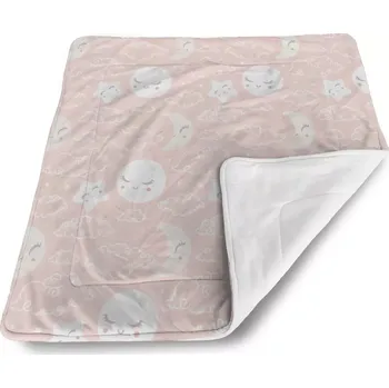 Dětská deka Sablio Dětská deka pro miminko Mráčky a měsíc - 80x100 cm