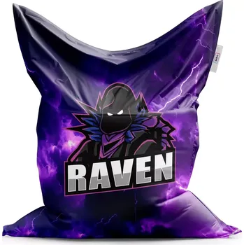 Sedací pytel Sablio Sedací vak Classic FORTNITE RAVEN Fialová bouře - 150x100 cm