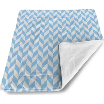 Dětská deka Sablio Dětská deka pro miminko Modrobílé kosodélníky - 80x100 cm