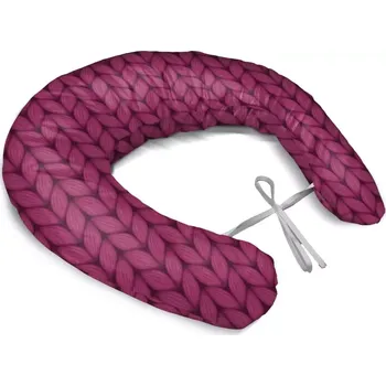 Kojící polštář Sablio Těhotenský polštář Pletení ve fuchsiové barvě