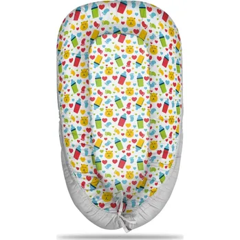 Hnízdečko pro miminko Sablio Hnízdečko pro miminko Kojenecké láhve a srdíčka