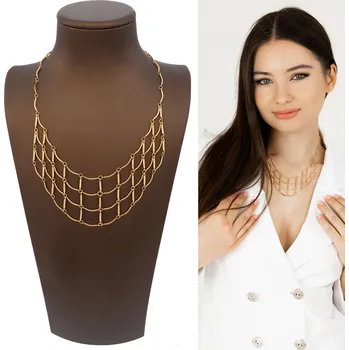 Náhrdelník Síťovaný náhrdelník s články – elegantní večerní šperk
