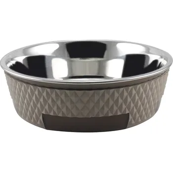 Miska pro psa Quapas! nerezová miska pro psy šedohnědá 1600 ml