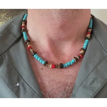 Náhrdelník Pánský korálkový náhrdelník | šperk - A13