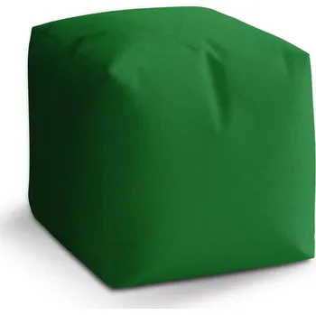 Taburet Sablio Taburet Kostka Tmavě zelená: 40x40x40 cm - Sablio