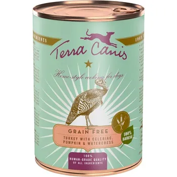Krmivo pro psa Terra Canis Grain Free konzerva krůta s celerem, dýní a řeřichou 400 g