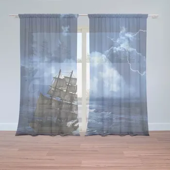 Záclona Sablio Záclony Loď v bouřce: 2 ks - 150x250 cm - Sablio