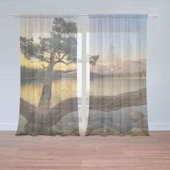 Záclona Sablio Záclony Strom u jezera: 2 ks - 150x250 cm - Sablio
