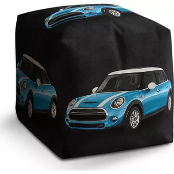 Taburet Sablio Taburet Cube Mini sedan Černé pozadí: 40x40x40 cm