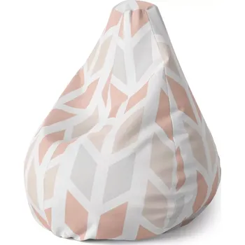 Sedací pytel Sedací vak Pear Světlé kosodélníky - Sablio - 70 x 95 x 15 cm