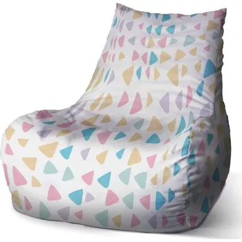 Sedací pytel Sedací vak Bean Barevné trojúhelníčky - Sablio - 100 x 90 x 45 cm