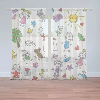 Záclona Sablio Záclony Malování 2: 2 ks - 150x250 cm - Sablio