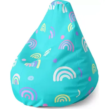 Sedací pytel Sedací vak Pear Barevné duhy - Sablio - 70 x 95 x 15 cm