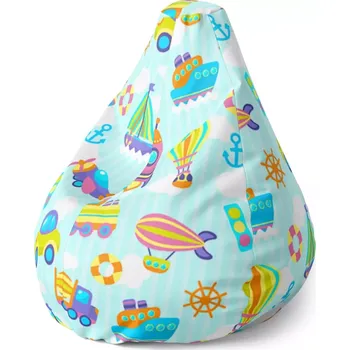 Sedací pytel Sedací vak Pear Autíčka - Sablio - 140 x 100 x 25 cm