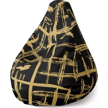 Sedací pytel Sedací vak Pear Zlaté malování - Sablio - 140 x 100 x 25 cm