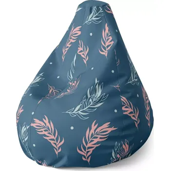 Sedací pytel Sedací vak Pear Barevná peříčka - Sablio - 140 x 100 x 25 cm