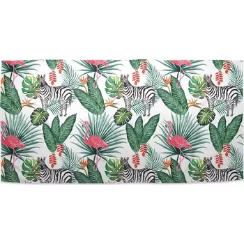 Ručník Ručník s potiskem Zebra a plameňák - Sablio - 30x50 cm