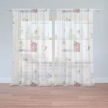 Záclona Sablio Záclony Zimní radovánky: 2ks 150x250cm