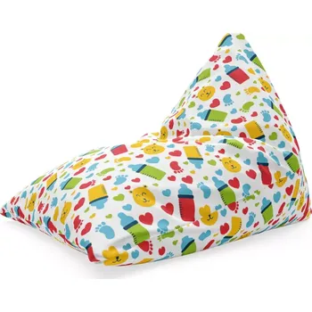 Sedací pytel Sablio Sedací vak Triangl Dětské obrázky: 120 x 100 x 100 cm - Sablio