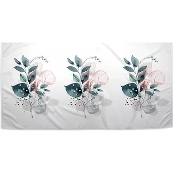 Ručník Sablio Ručník s potiskem Květinová abstrakce - 30x50 cm