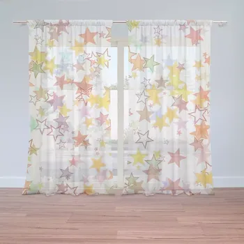 Záclona Sablio Záclony Hvězdičky: 2 ks - 150x250 cm - Sablio