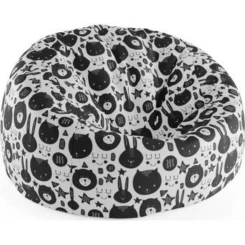 Sedací pytel Sablio Sedací vak Cocoon Kočička a medvěd - 115 x 75 cm x 45 cm - Sablio