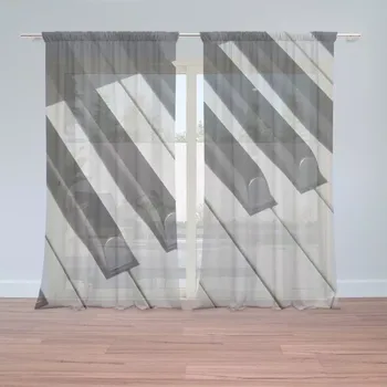 Záclona Sablio Záclony Klávesy piana: 2 ks - 150x250 cm - Sablio