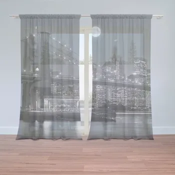 Záclona Sablio Záclony Noční New York 2: 2 ks - 150x250 cm - Sablio